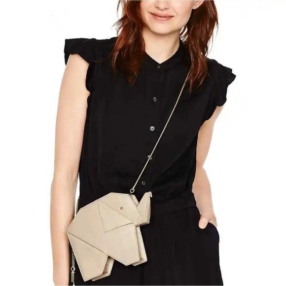 Kate Spade Crepe Ruffled Black Button Down Romper Size 2 - Picture 2 of 7